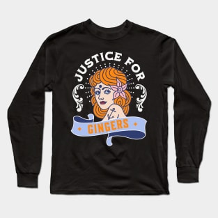 Justice For Gingers Funny Redhead Pride Long Sleeve T-Shirt